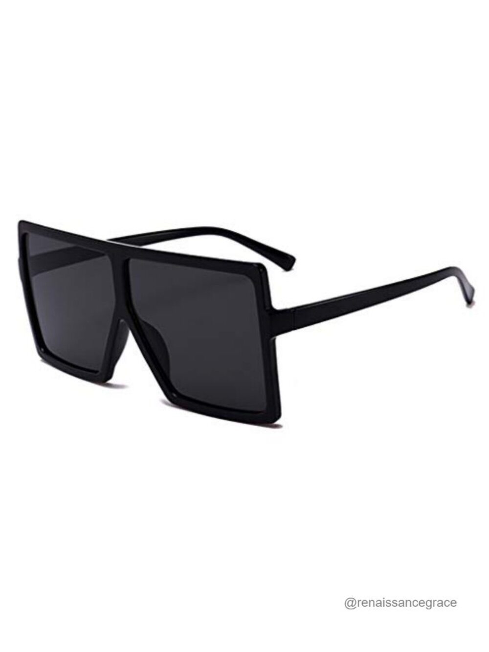 Oversized Square Sunglasses Flat Top Trendy UV Protection Shades